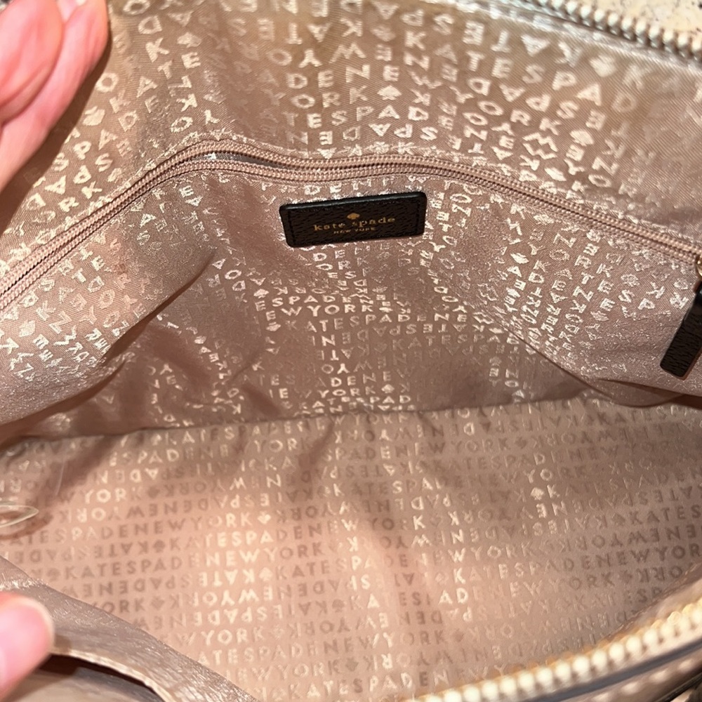Kate Spade Large Satchel Crossbody Cream and Black - Picture 6 of 6